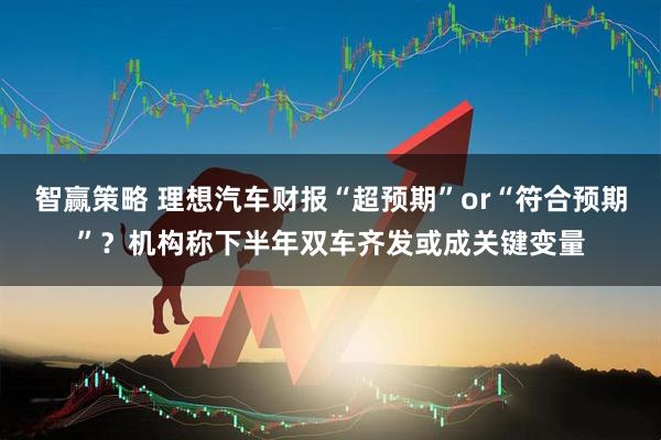智赢策略 理想汽车财报“超预期”or“符合预期”？机构称下半年双车齐发或成关键变量