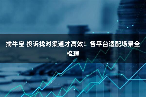 擒牛宝 投诉找对渠道才高效！各平台适配场景全梳理